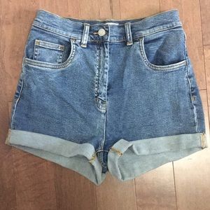 Aritzia high waisted jean shorts